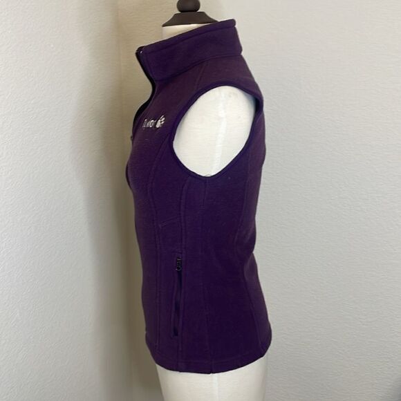 Eddie Bauer® - “dog mom” custom Antlia - Ladies Fleece Vest | purple | size L - Picture 5 of 10